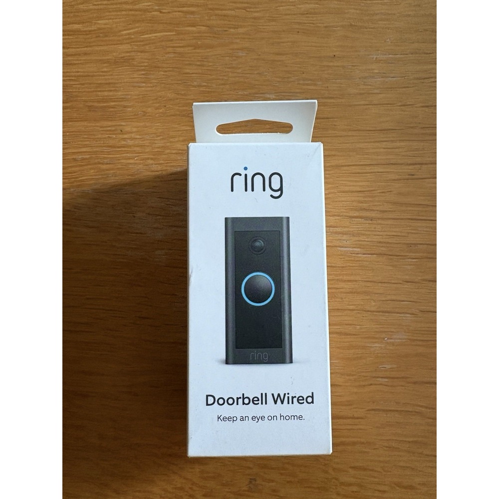 Ring Doorbell Wired - Black with Blue Accent
